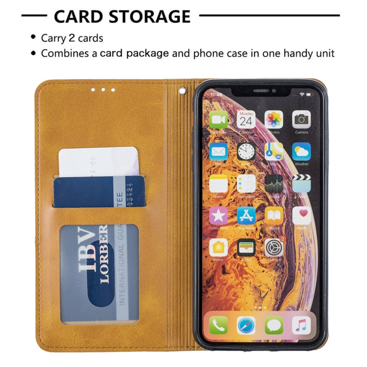 For iPhone XS Max Rhombus Texture Horizontal Flip Magnetic Leather Case with Holder & Card Slots & Wallet