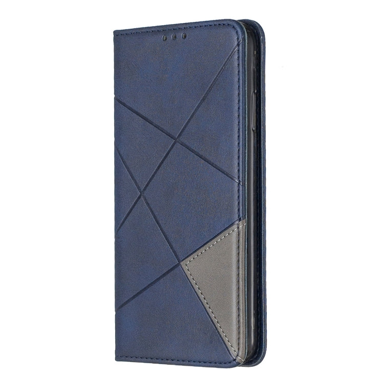 For iPhone XS Max Rhombus Texture Horizontal Flip Magnetic Leather Case with Holder & Card Slots & Wallet