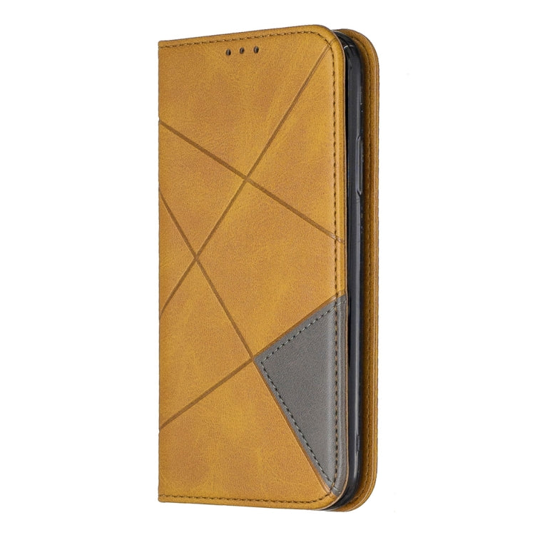 For iPhone XR Rhombus Texture Horizontal Flip Magnetic Leather Case with Holder & Card Slots & Wallet