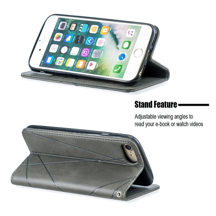 Rhombus Texture Horizontal Flip Magnetic Leather Case with Holder & Card Slots & Wallet For iPhone SE 2020 & 8 & 7