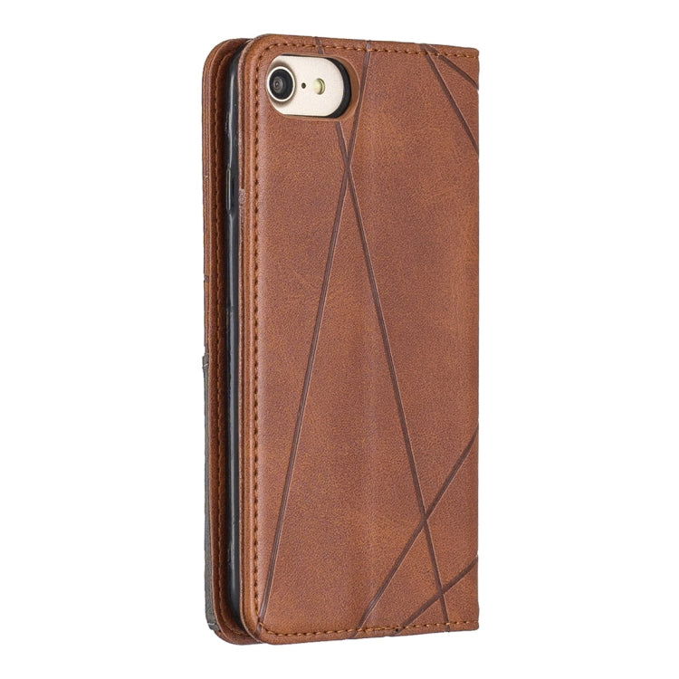 Rhombus Texture Horizontal Flip Magnetic Leather Case with Holder & Card Slots & Wallet For iPhone SE 2020 & 8 & 7