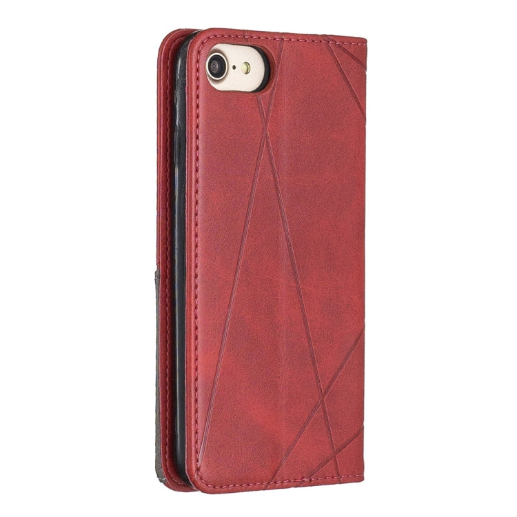 Rhombus Texture Horizontal Flip Magnetic Leather Case with Holder & Card Slots & Wallet For iPhone SE 2020 & 8 & 7