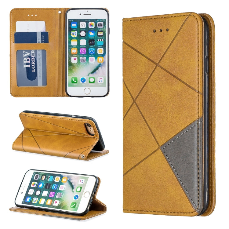 Rhombus Texture Horizontal Flip Magnetic Leather Case with Holder & Card Slots & Wallet For iPhone SE 2020 & 8 & 7