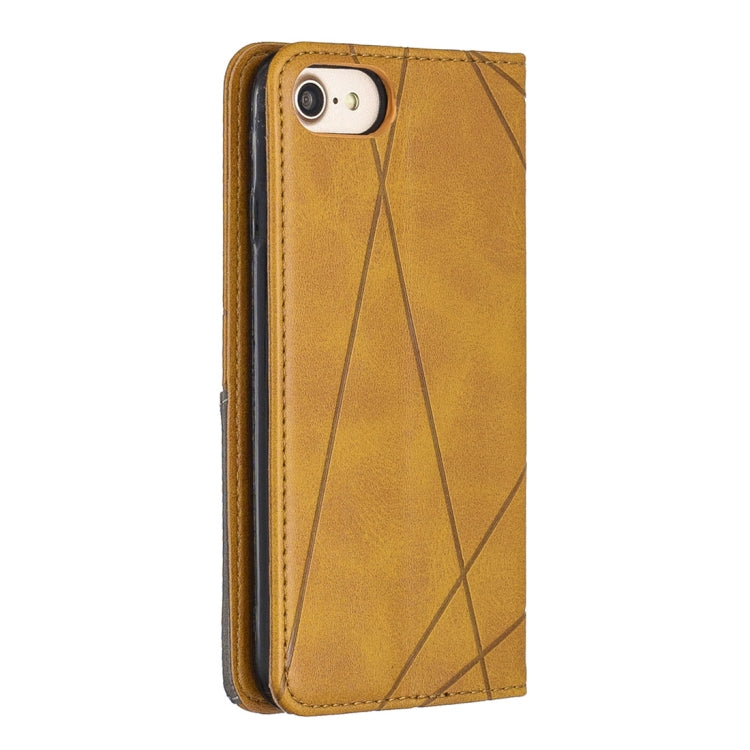 Rhombus Texture Horizontal Flip Magnetic Leather Case with Holder & Card Slots & Wallet For iPhone SE 2020 & 8 & 7