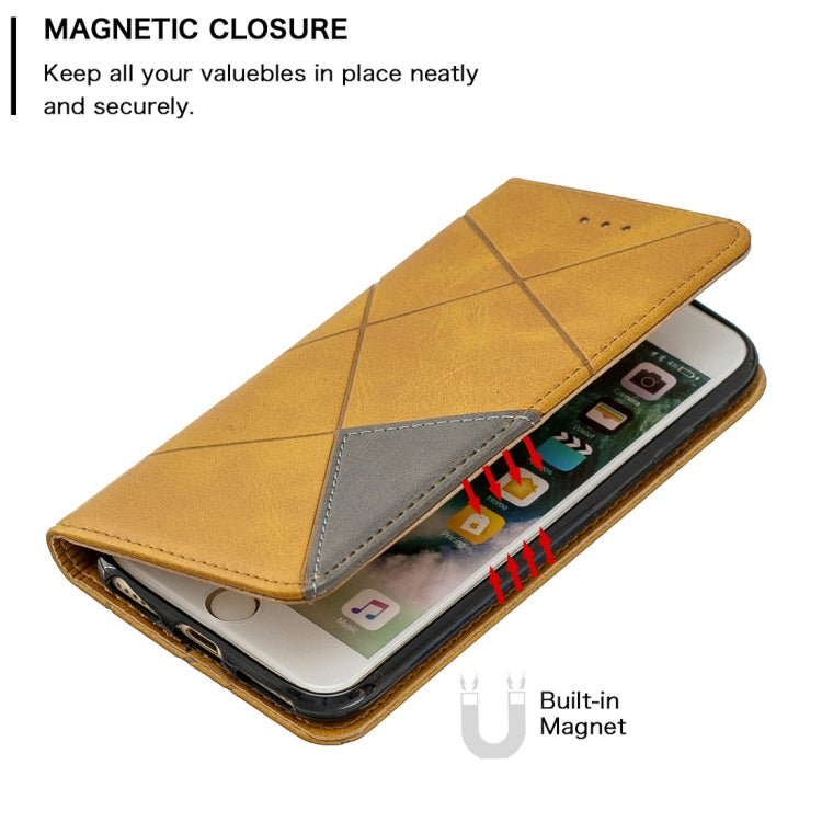 Rhombus Texture Horizontal Flip Magnetic Leather Case with Holder & Card Slots & Wallet For iPhone SE 2020 & 8 & 7