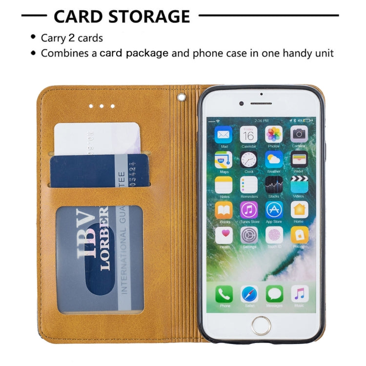 Rhombus Texture Horizontal Flip Magnetic Leather Case with Holder & Card Slots & Wallet For iPhone SE 2020 & 8 & 7