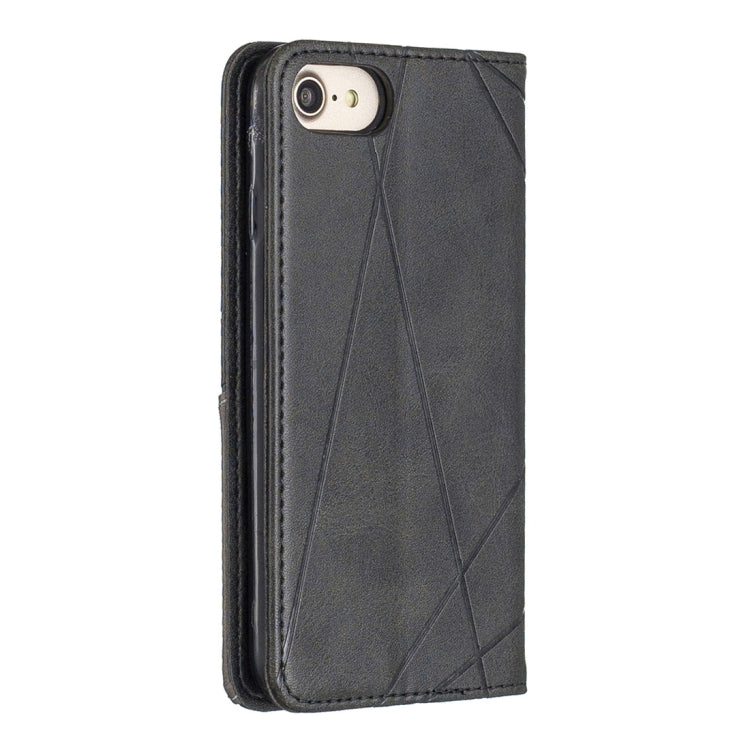 Rhombus Texture Horizontal Flip Magnetic Leather Case with Holder & Card Slots & Wallet For iPhone SE 2020 & 8 & 7