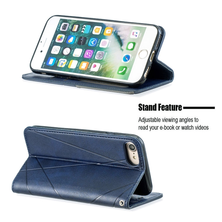 Rhombus Texture Horizontal Flip Magnetic Leather Case with Holder & Card Slots & Wallet For iPhone SE 2020 & 8 & 7