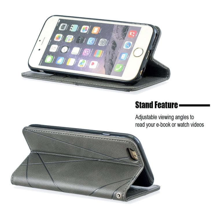 Rhombus Texture Horizontal Flip Magnetic Leather Case with Holder & Card Slots & Wallet For iPhone 6 & 6s