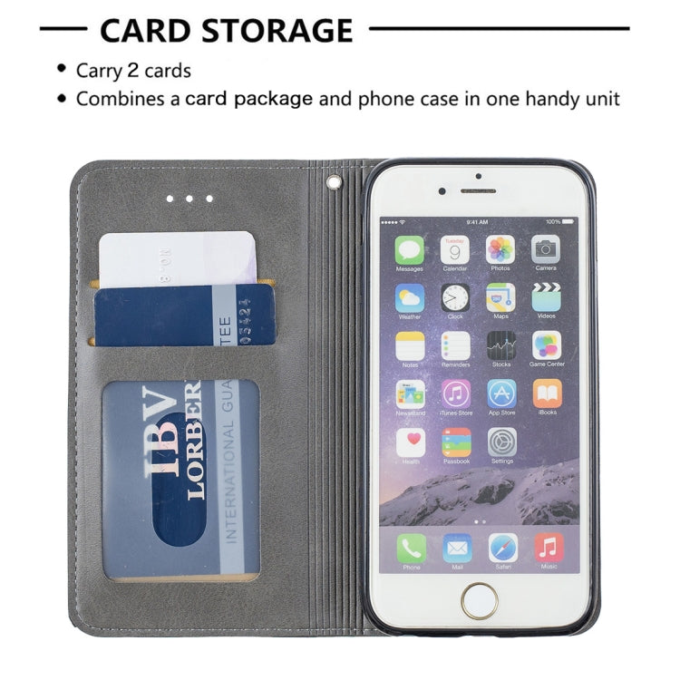 Rhombus Texture Horizontal Flip Magnetic Leather Case with Holder & Card Slots & Wallet For iPhone 6 & 6s