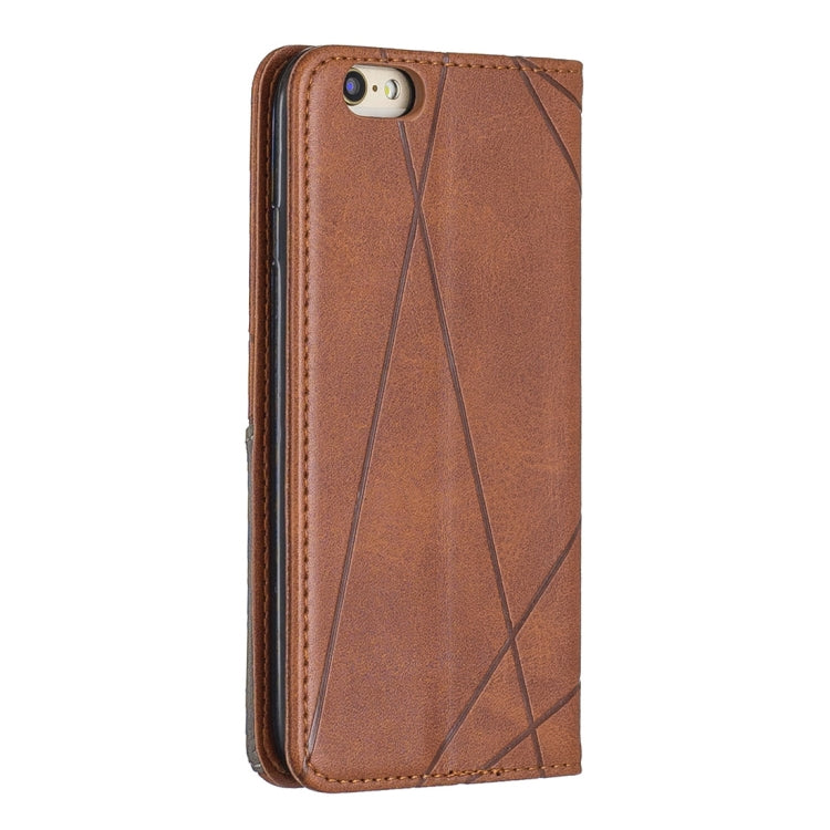 Rhombus Texture Horizontal Flip Magnetic Leather Case with Holder & Card Slots & Wallet For iPhone 6 & 6s