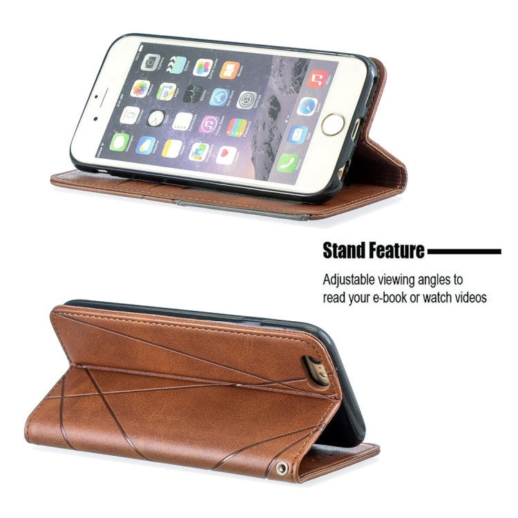 Rhombus Texture Horizontal Flip Magnetic Leather Case with Holder & Card Slots & Wallet For iPhone 6 & 6s