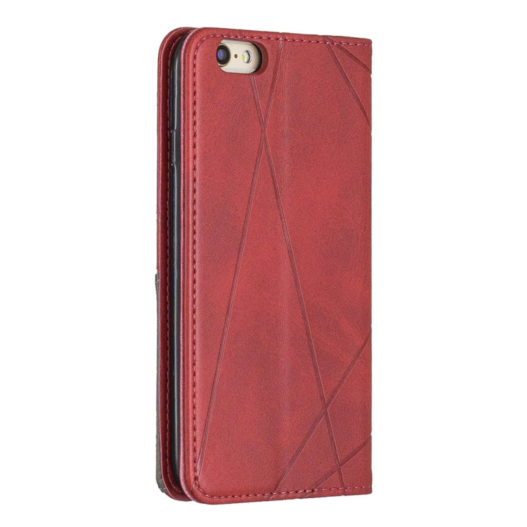 Rhombus Texture Horizontal Flip Magnetic Leather Case with Holder & Card Slots & Wallet For iPhone 6 & 6s