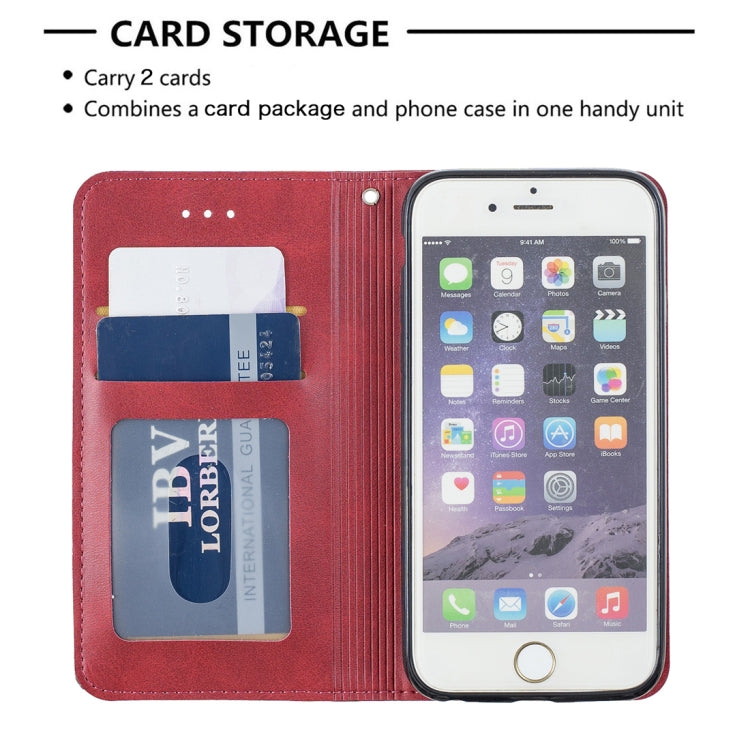 Rhombus Texture Horizontal Flip Magnetic Leather Case with Holder & Card Slots & Wallet For iPhone 6 & 6s