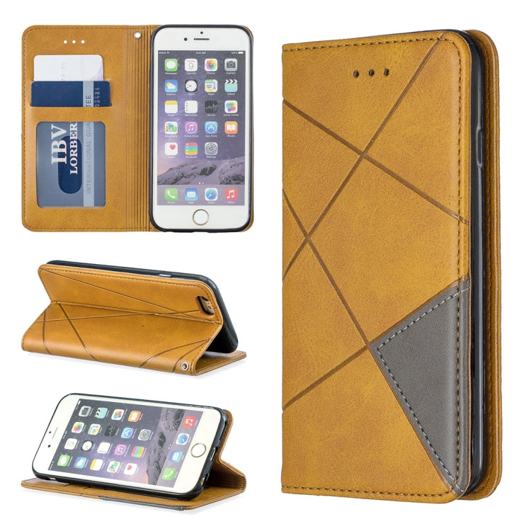 Rhombus Texture Horizontal Flip Magnetic Leather Case with Holder & Card Slots & Wallet For iPhone 6 & 6s