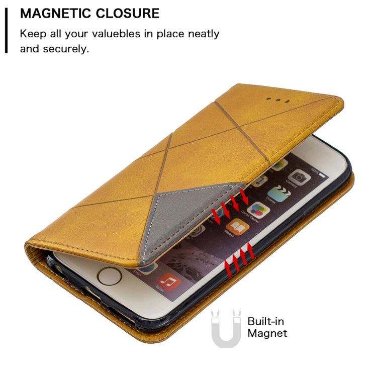 Rhombus Texture Horizontal Flip Magnetic Leather Case with Holder & Card Slots & Wallet For iPhone 6 & 6s