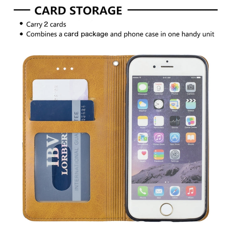 Rhombus Texture Horizontal Flip Magnetic Leather Case with Holder & Card Slots & Wallet For iPhone 6 & 6s