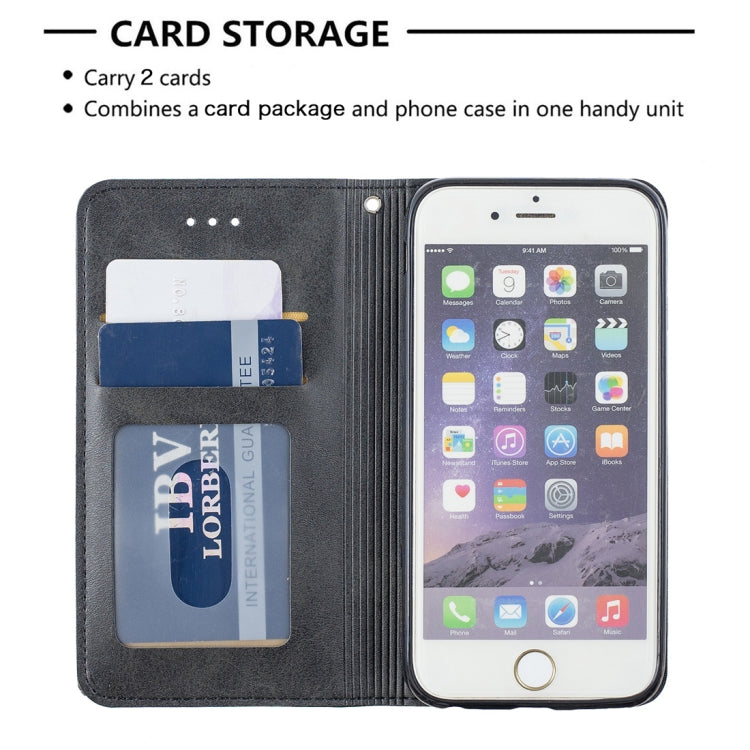 Rhombus Texture Horizontal Flip Magnetic Leather Case with Holder & Card Slots & Wallet For iPhone 6 & 6s