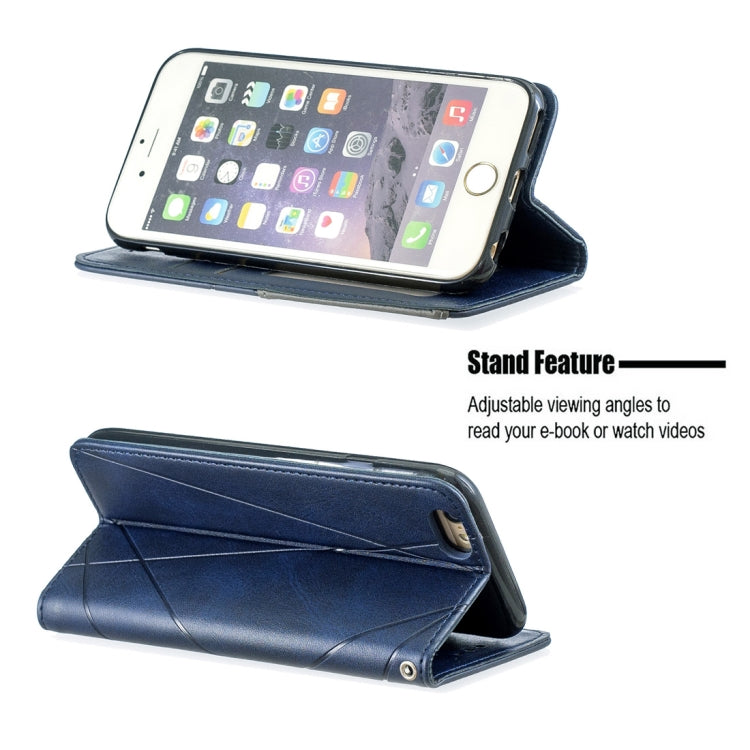 Rhombus Texture Horizontal Flip Magnetic Leather Case with Holder & Card Slots & Wallet For iPhone 6 & 6s