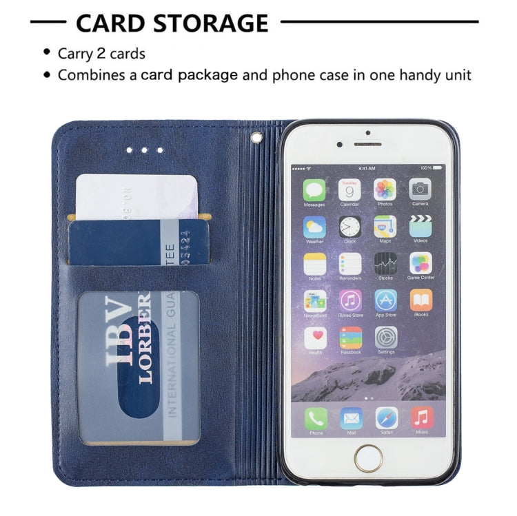 Rhombus Texture Horizontal Flip Magnetic Leather Case with Holder & Card Slots & Wallet For iPhone 6 & 6s