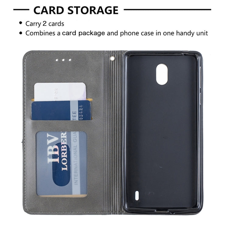 Rhombus Texture Horizontal Flip Magnetic Leather Case with Holder & Card Slots & Wallet For Nokia 1 Plus