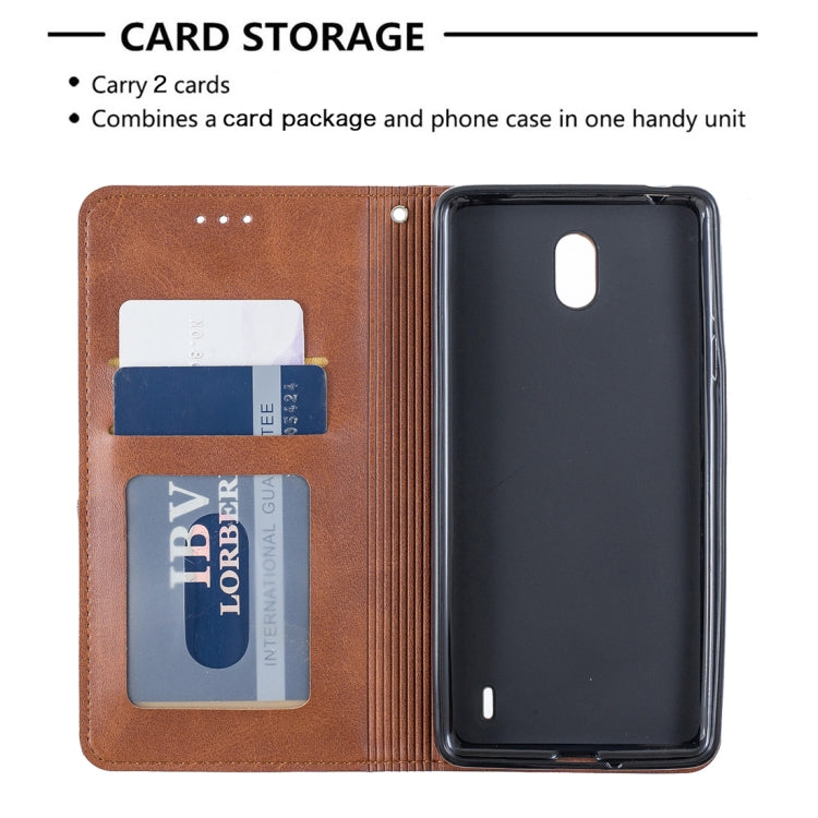 Rhombus Texture Horizontal Flip Magnetic Leather Case with Holder & Card Slots & Wallet For Nokia 1 Plus