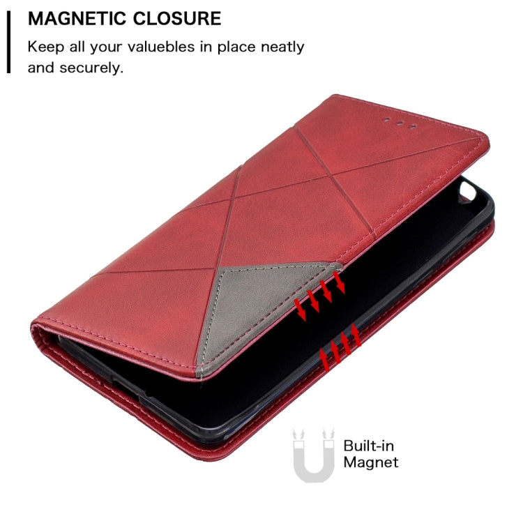 Rhombus Texture Horizontal Flip Magnetic Leather Case with Holder & Card Slots & Wallet For Nokia 1 Plus