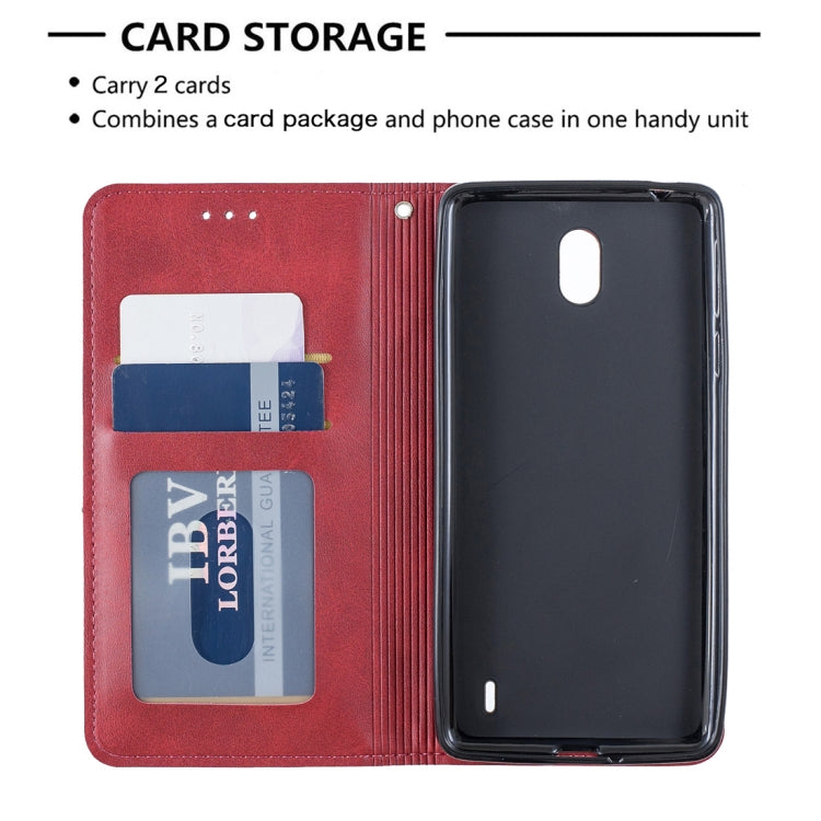 Rhombus Texture Horizontal Flip Magnetic Leather Case with Holder & Card Slots & Wallet For Nokia 1 Plus