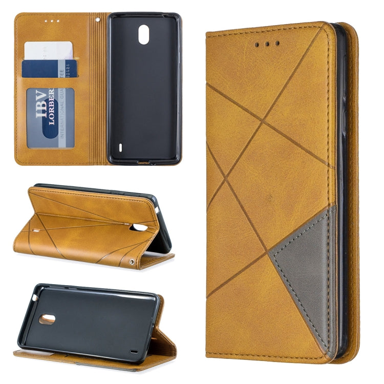 Rhombus Texture Horizontal Flip Magnetic Leather Case with Holder & Card Slots & Wallet For Nokia 1 Plus