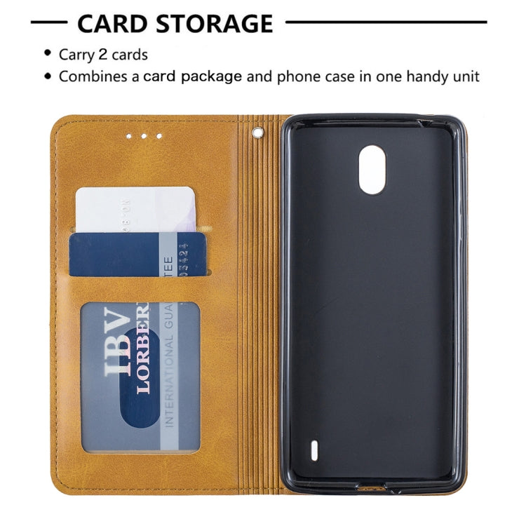 Rhombus Texture Horizontal Flip Magnetic Leather Case with Holder & Card Slots & Wallet For Nokia 1 Plus