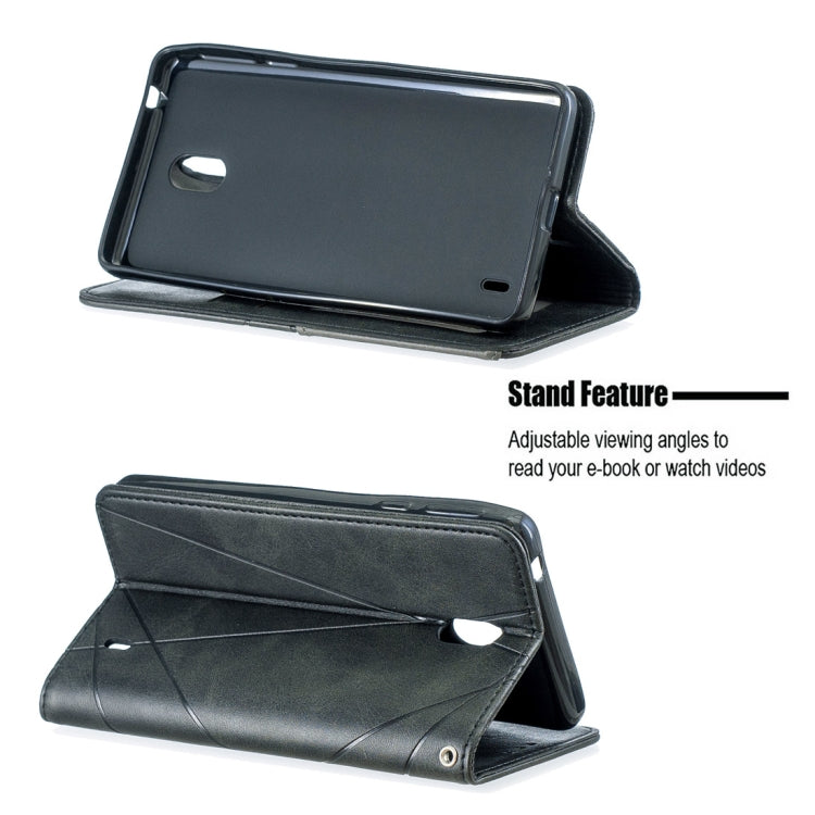 Rhombus Texture Horizontal Flip Magnetic Leather Case with Holder & Card Slots & Wallet For Nokia 1 Plus