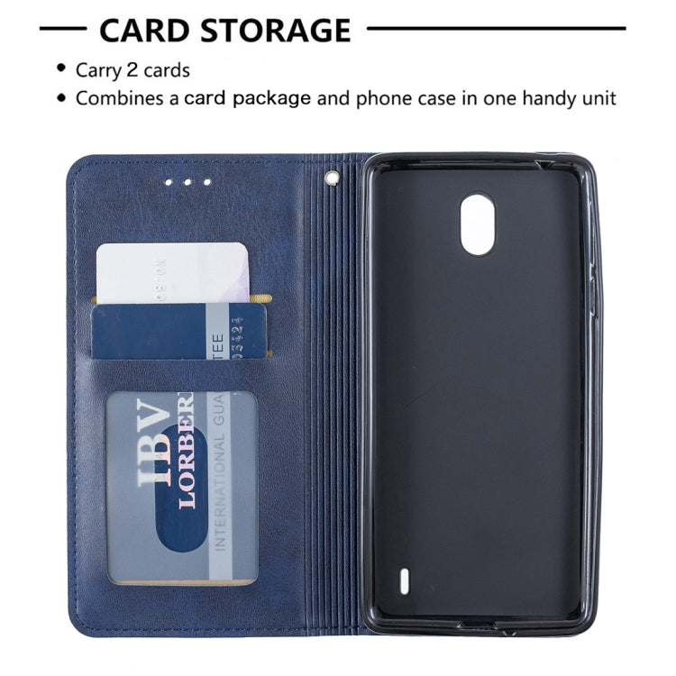 Rhombus Texture Horizontal Flip Magnetic Leather Case with Holder & Card Slots & Wallet For Nokia 1 Plus