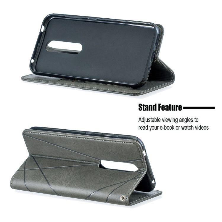 Rhombus Texture Horizontal Flip Magnetic Leather Case with Holder & Card Slots & Wallet For Nokia 4.2