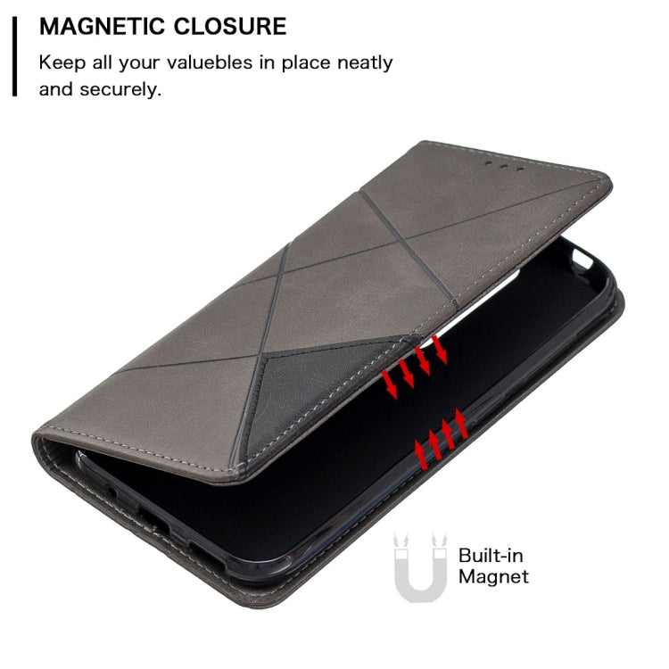Rhombus Texture Horizontal Flip Magnetic Leather Case with Holder & Card Slots & Wallet For Nokia 4.2