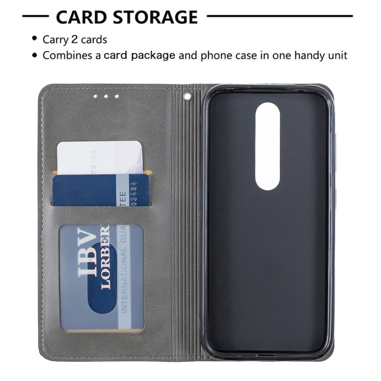 Rhombus Texture Horizontal Flip Magnetic Leather Case with Holder & Card Slots & Wallet For Nokia 4.2