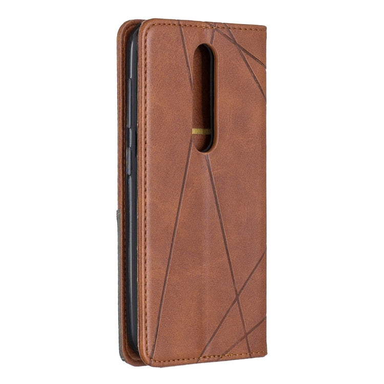 Rhombus Texture Horizontal Flip Magnetic Leather Case with Holder & Card Slots & Wallet For Nokia 4.2