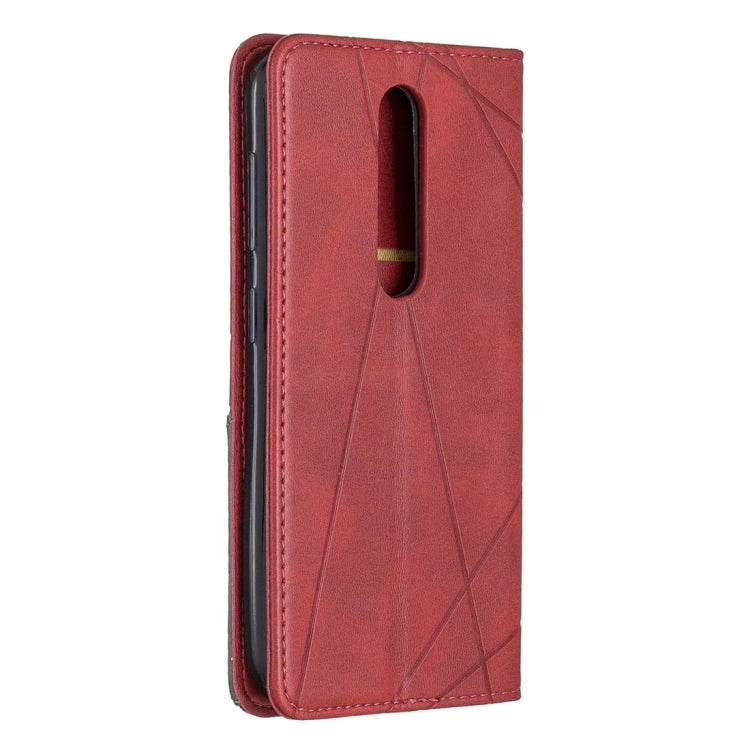 Rhombus Texture Horizontal Flip Magnetic Leather Case with Holder & Card Slots & Wallet For Nokia 4.2