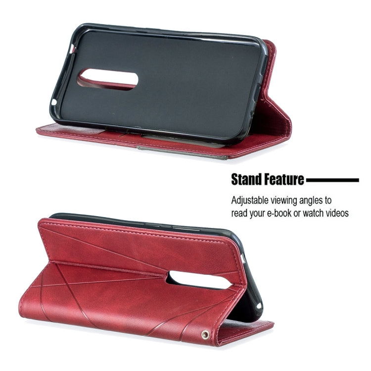 Rhombus Texture Horizontal Flip Magnetic Leather Case with Holder & Card Slots & Wallet For Nokia 4.2