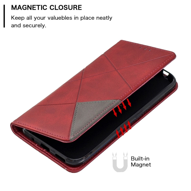 Rhombus Texture Horizontal Flip Magnetic Leather Case with Holder & Card Slots & Wallet For Nokia 4.2