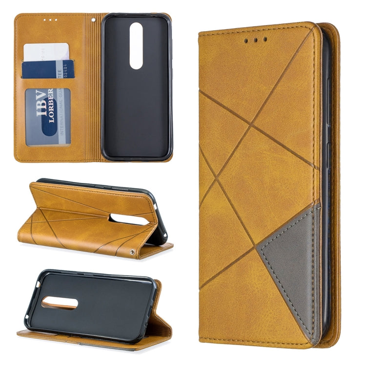 Rhombus Texture Horizontal Flip Magnetic Leather Case with Holder & Card Slots & Wallet For Nokia 4.2