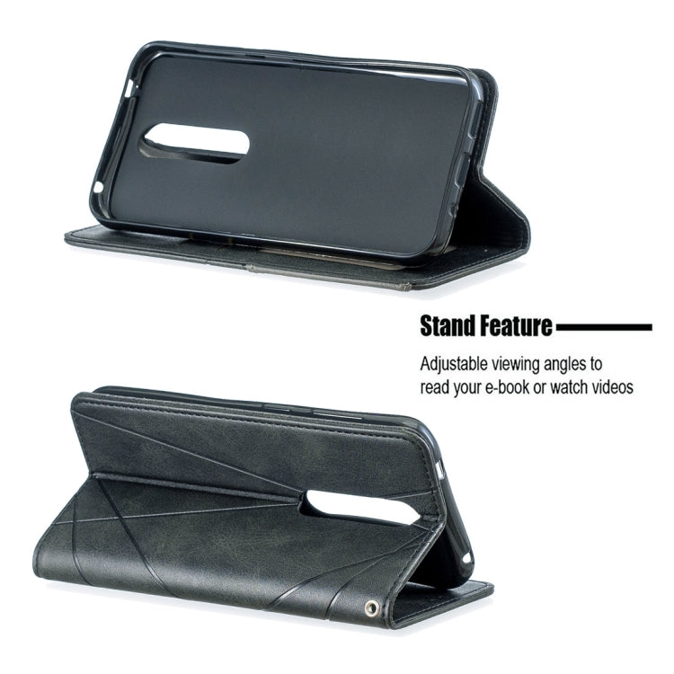 Rhombus Texture Horizontal Flip Magnetic Leather Case with Holder & Card Slots & Wallet For Nokia 4.2