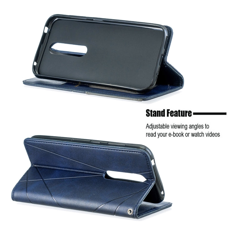Rhombus Texture Horizontal Flip Magnetic Leather Case with Holder & Card Slots & Wallet For Nokia 4.2