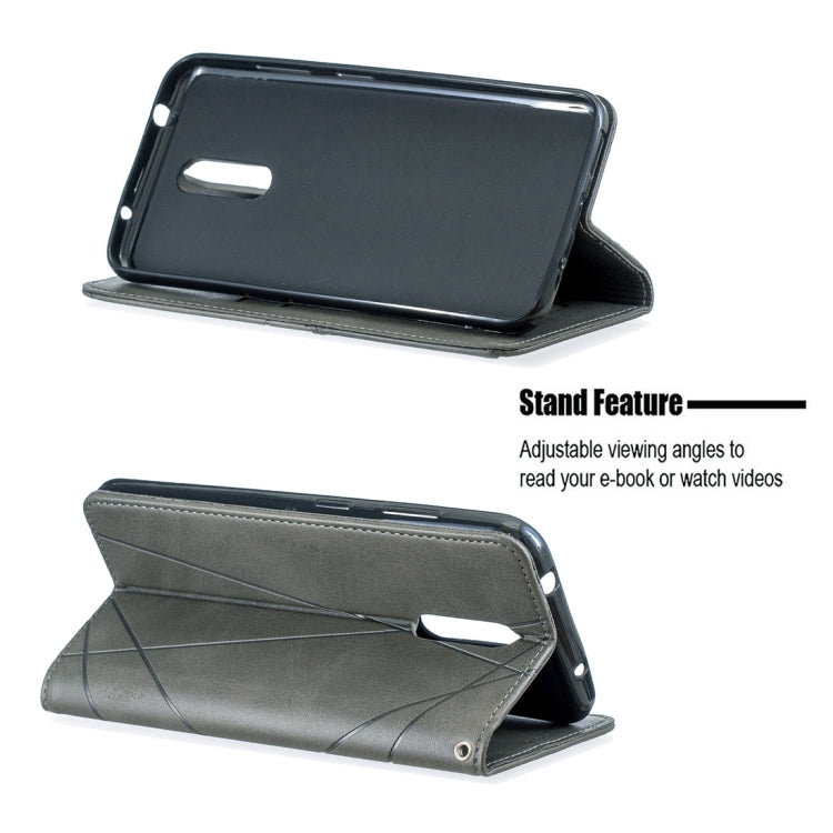 Rhombus Texture Horizontal Flip Magnetic Leather Case with Holder & Card Slots & Wallet For Nokia 3.2