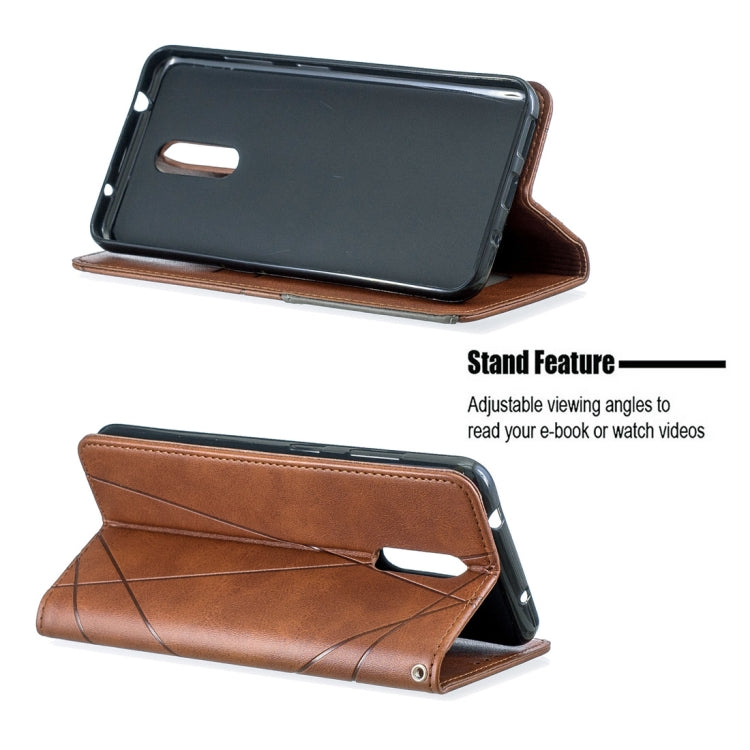 Rhombus Texture Horizontal Flip Magnetic Leather Case with Holder & Card Slots & Wallet For Nokia 3.2