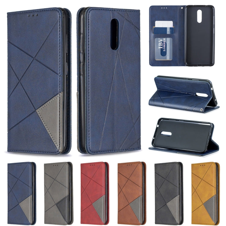 Rhombus Texture Horizontal Flip Magnetic Leather Case with Holder & Card Slots & Wallet For Nokia 3.2