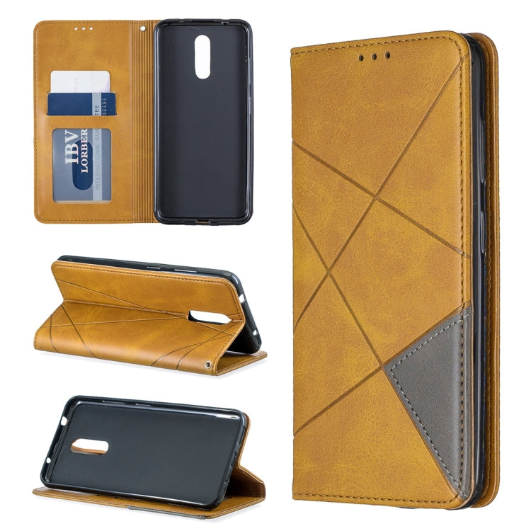 Rhombus Texture Horizontal Flip Magnetic Leather Case with Holder & Card Slots & Wallet For Nokia 3.2