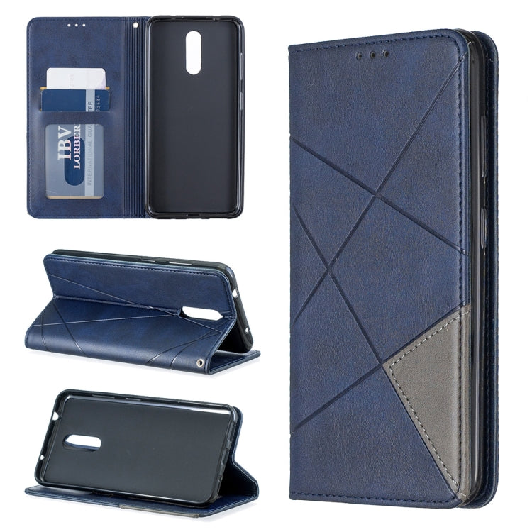 Rhombus Texture Horizontal Flip Magnetic Leather Case with Holder & Card Slots & Wallet For Nokia 3.2