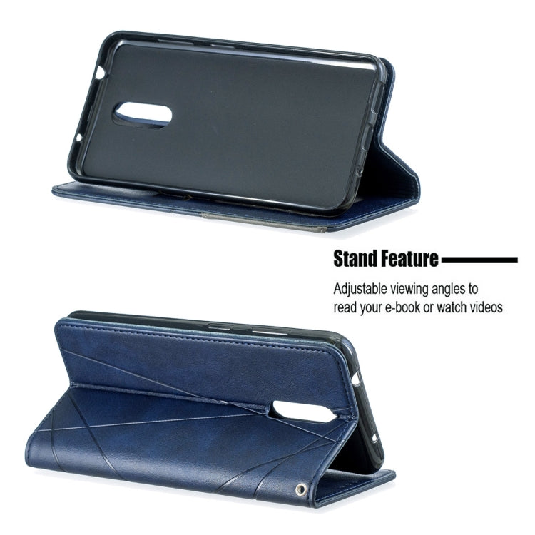 Rhombus Texture Horizontal Flip Magnetic Leather Case with Holder & Card Slots & Wallet For Nokia 3.2