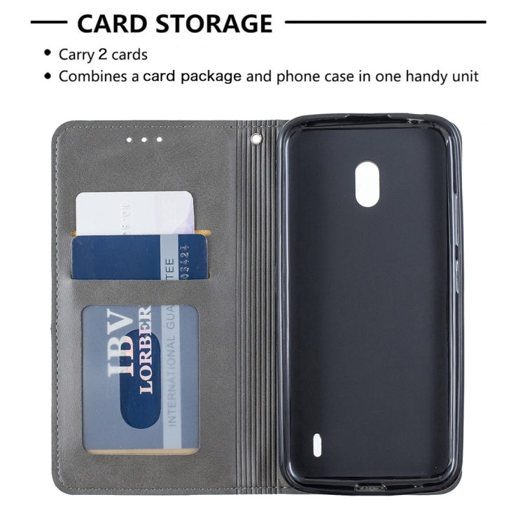 Rhombus Texture Horizontal Flip Magnetic Leather Case with Holder & Card Slots & Wallet For Nokia 2.2