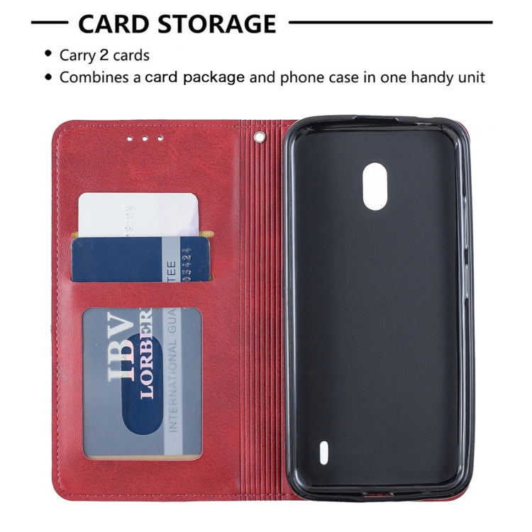 Rhombus Texture Horizontal Flip Magnetic Leather Case with Holder & Card Slots & Wallet For Nokia 2.2